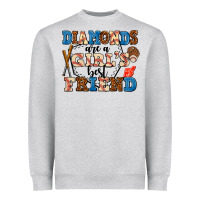Heather Grey diamonds are a girl's best friend Heavyweight Sweatshirt - AdoDesignShop