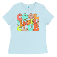 Baby Blue cool teachers club funny smile teachers club squad t shirt Ladies Tee - DesignPulse