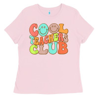 Bubblegum Pink cool teachers club funny smile teachers club squad t shirt Ladies Tee - DesignPulse