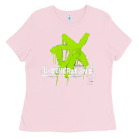 Bubblegum Pink D GENERATION X, D GENERATION X vinatge, D GENERATION X art, D GENERATI Ladies Tee - DesignPulse