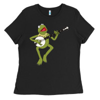 Black Kermit playing the banjo Classic Ladies Tee - DesignPulse