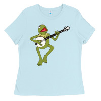 Baby Blue Kermit playing the banjo Classic Ladies Tee - DesignPulse