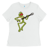 White Kermit playing the banjo Classic Ladies Tee - DesignPulse