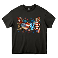 Asphalt Love America wings 4th of july Heavy Core Tee - HowdyJamesFarm