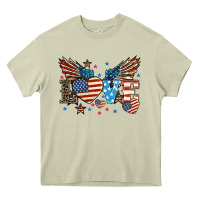 Mossy Love America wings 4th of july Heavy Core Tee - HowdyJamesFarm