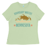 Matcha retro boundary waters canoe minnesota Ladies Tee - DesignPulse