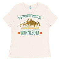 Bone retro boundary waters canoe minnesota Ladies Tee - DesignPulse