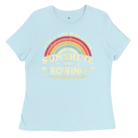 Baby Blue Rowing  . Just A Girl Who Loves Sunshine And Rowing Ladies Tee - DesignPulse