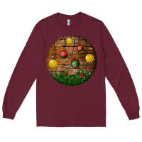 Burgundy christmas Long Sleeve Tee - BundleAndBundleShop