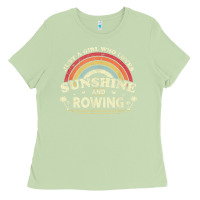 Matcha Rowing  . Just A Girl Who Loves Sunshine And Rowing Ladies Tee - DesignPulse