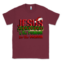 Burgundy jesus is the reason for the season Classic Tee - CowGirlArtShop