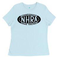 Baby Blue nhra oval Ladies Tee - DesignPulse