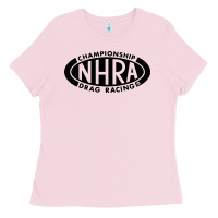 Bubblegum Pink nhra oval Ladies Tee - DesignPulse