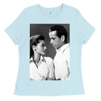 Baby Blue humphrey bogart Ladies Tee - DesignPulse