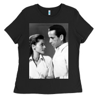 Black humphrey bogart Ladies Tee - DesignPulse