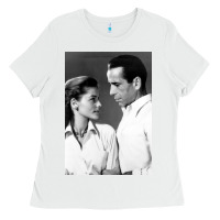White humphrey bogart Ladies Tee - DesignPulse
