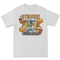 Dove Grey stressed blessed pumpkin spice obsessed Premium Tee - CowGirlArtShop