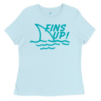 Baby Blue fins up jimmy Ladies Tee - DesignPulse