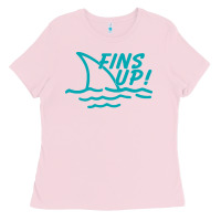 Bubblegum Pink fins up jimmy Ladies Tee - DesignPulse