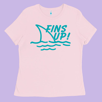 Fins Up Jimmy Ladies Tee Designed By Designpulse