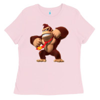 Bubblegum Pink Donkey Kong 3D Poster Ladies Tee - DesignPulse