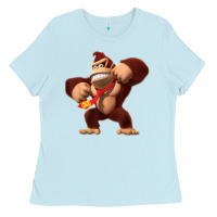 Baby Blue Donkey Kong 3D Poster Ladies Tee - DesignPulse
