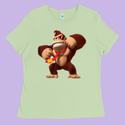 Donkey Kong 3d Poster Ladies Tee Designed By Designpulse