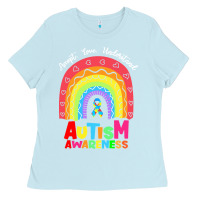 Autism Awareness Month T  Shirt Autism Awareness Rainbow Accept Unders Ladies Tee | Teevron