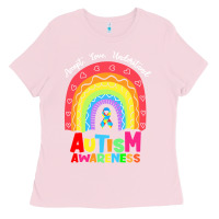 Bubblegum Pink autism awareness month t  shirt autism awareness rainbow accept unders Ladies Tee - DesignPulse