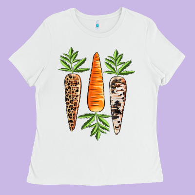 Easter Carrot Easter Day Ladies Tee Designed By Cowgirlartshop