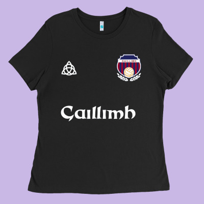 Galway Gaillimh Irish Gaelic Football And Hurling Premium Ladies Tee Designed By Designpulse
