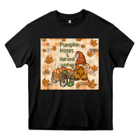 Black pumpkin kisses and harvest wishes Heavy Core Tee - TumblerDesignByShophia