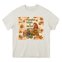 Cream pumpkin kisses and harvest wishes Heavy Core Tee - TumblerDesignByShophia
