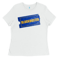 White blockbuster Ladies Tee - DesignPulse