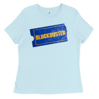 Baby Blue blockbuster Ladies Tee - DesignPulse