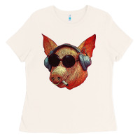 Bone Blodwyn pig Ladies Tee - DesignPulse