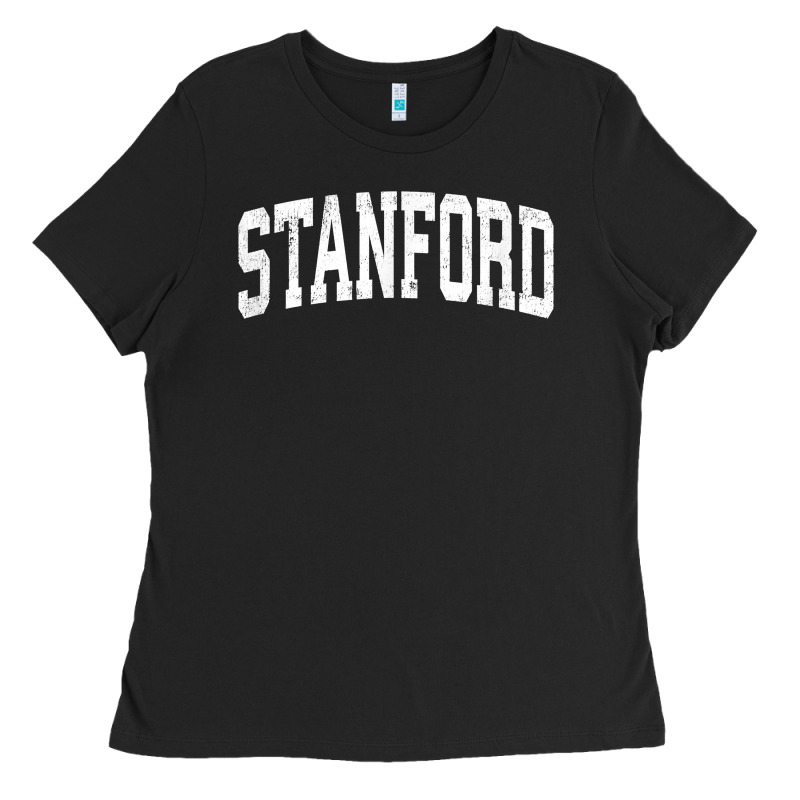 Stanford California Ca Vintage Athletic Sports Design T Shirt Ladies Tee by DesignPulse | Teevron