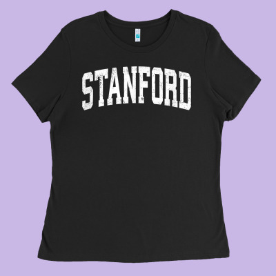 Stanford California Ca Vintage Athletic Sports Design T Shirt Ladies Tee Designed By Designpulse