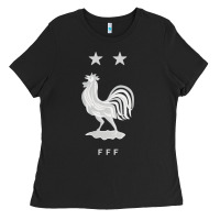 Black FFF Two Stars Ladies Tee - DesignPulse