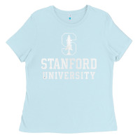Baby Blue stanford university logo Ladies Tee - DesignPulse