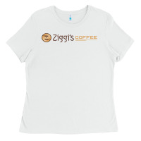 White ziggi's coffee Ladies Tee - DesignPulse