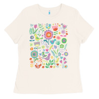 Bone cute birds t  shirt birds and blooms   cute floral pattern by cecca de Ladies Tee - DesignPulse