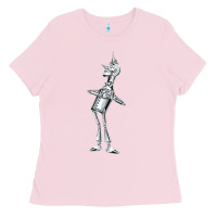 Bubblegum Pink vintage wizard of oz tinman Ladies Tee - DesignPulse
