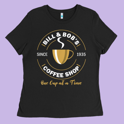 Bill And Bob Coffee Shop Aa Recovery Gift T Shirt Ladies Tee Designed By Pixelwave
