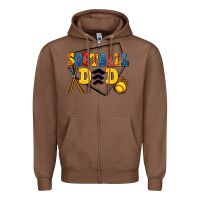 Chestnut softball dad Zipper Hoodie - AdoDesignShop