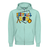 Seafoam softball dad Zipper Hoodie - AdoDesignShop