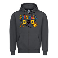 Smoke softball dad Zipper Hoodie - AdoDesignShop