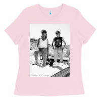 Bubblegum Pink Thelma And Louise Ladies Tee - PixelWave