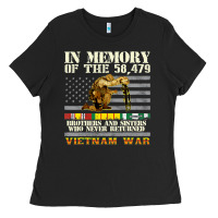 Black Vietnam War Veterans US Memorial Day In The Memory Of 58479 38 Ladies Tee - PixelWave