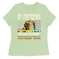 Matcha Vietnam War Veterans US Memorial Day In The Memory Of 58479 38 Ladies Tee - PixelWave
